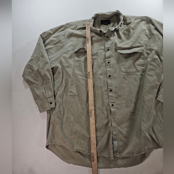 Abercrombie XXL Tan Button Up Workwear Shirt - Picture 5 of 6